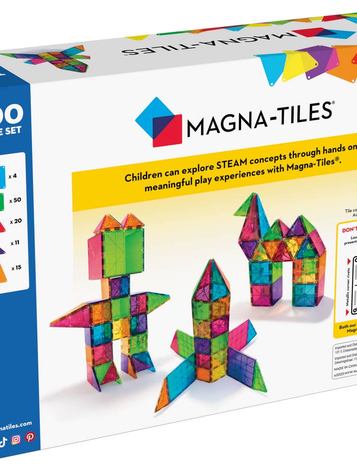 Magna-Tiles Classic 100-Piece Set for wholesale by Magna-Tiles