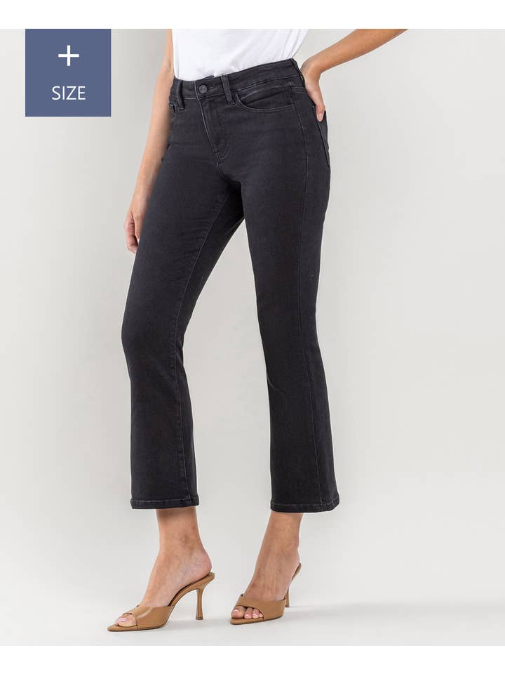 AFFINER JEAN CROP FLARE TAILLE HAUTE GRANDE TAILLE LV1170-P en vente sur Faire