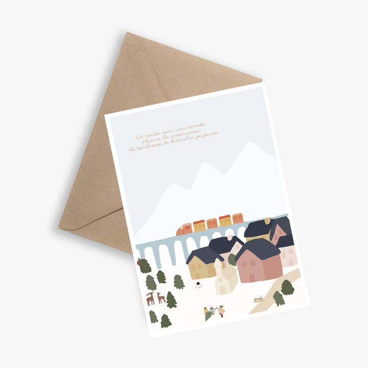 Greeting Card - On the Way to 2026 (single card) for wholesale by LE PAPIER GRAPHIQUE