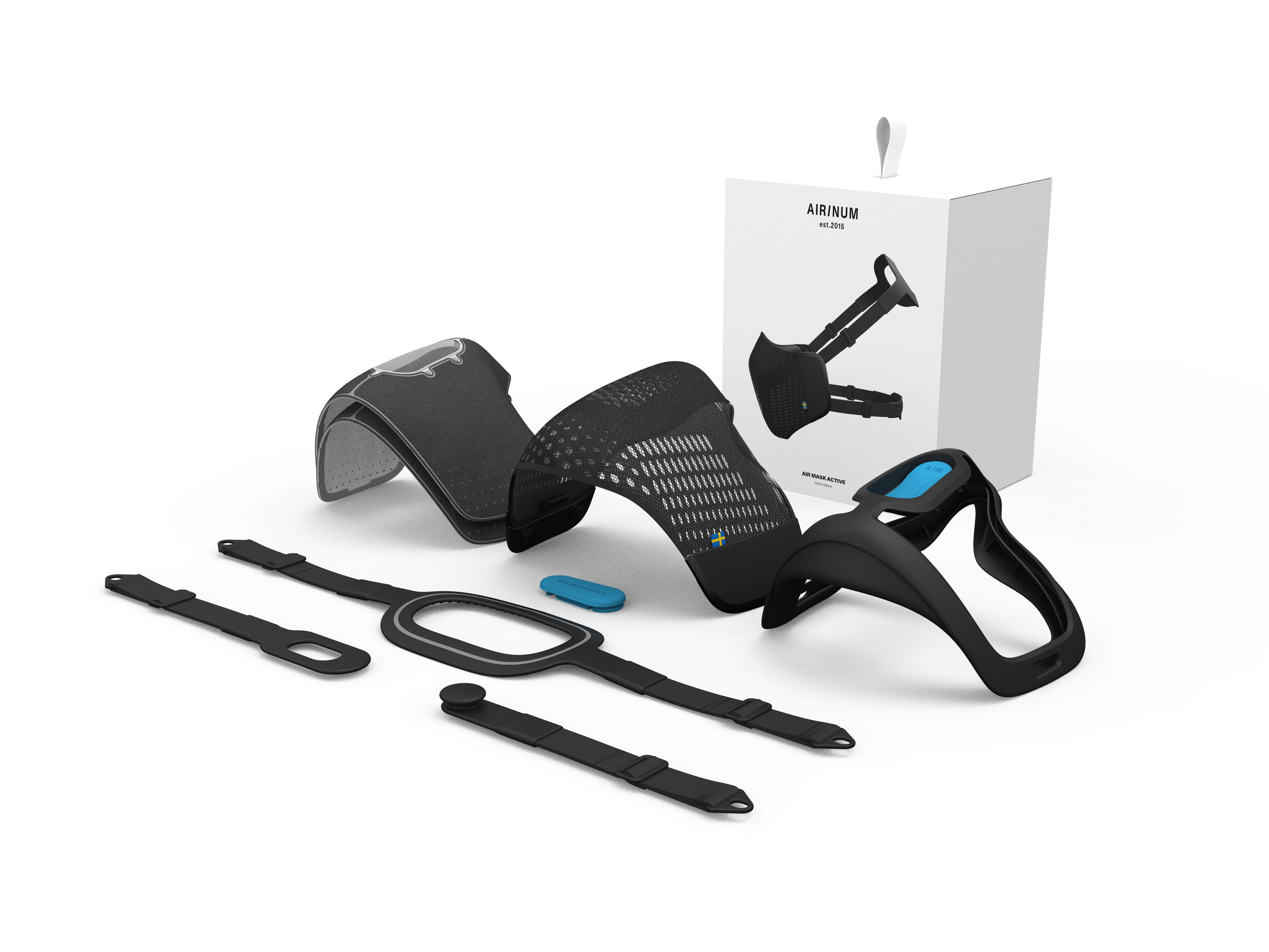 Storm Black Air Mask Active (KN95, reusable facemask) for wholesale on Faire18