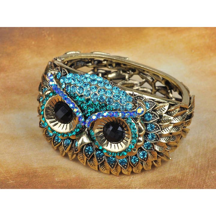 AK Brand - Wholesale Cuff Bracelet - Antique Owl Bird Cuff Bangle Bracelet4