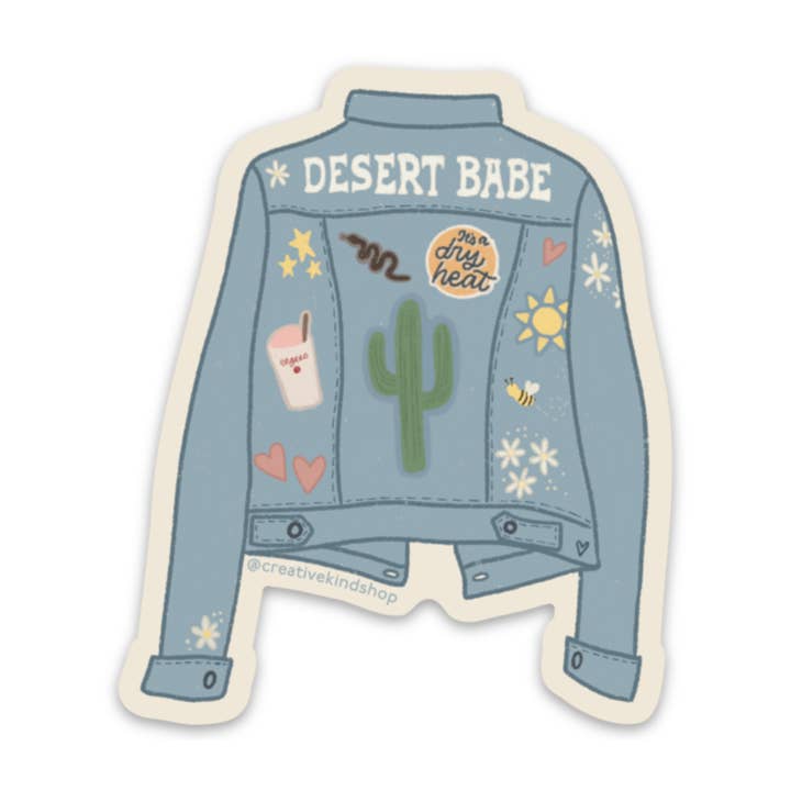 Creative Kind – Engroshandel Klistermærke – Desert Babe Denim jakke vinyl klistermærke