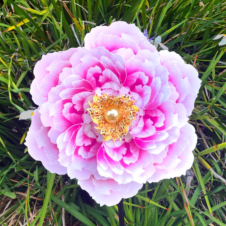 Mulino a vento Magenta Peony Pinwheel Wind Spinner per la vendita all'ingrosso da parte di Paper Arboretum