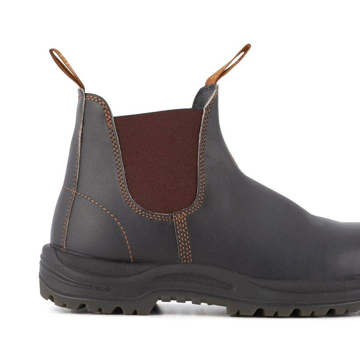 Blundstone #192 Bottine Chelsea à embout en acier marron pour la vente par Infinity Leather (Upperclass Fashions Ltd)