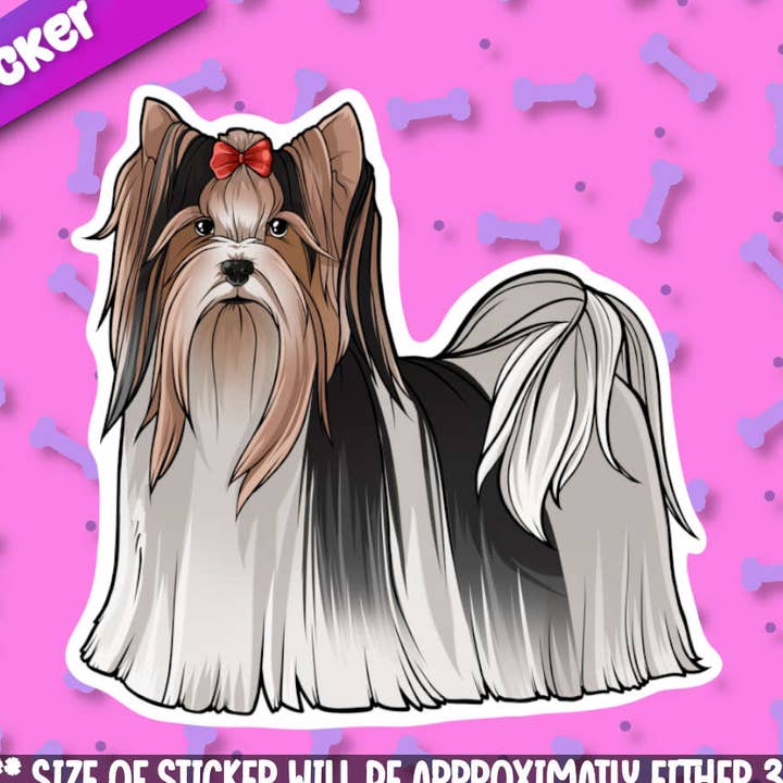 Biewer Terrier Sticker for wholesale by Mega Kawaii Cuties