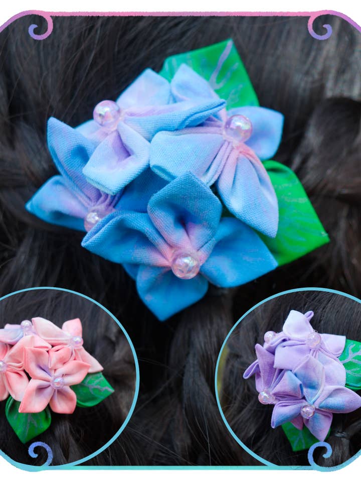 Hydrangea Whispers Hairclip for wholesale by Yggdrasil Item Shop