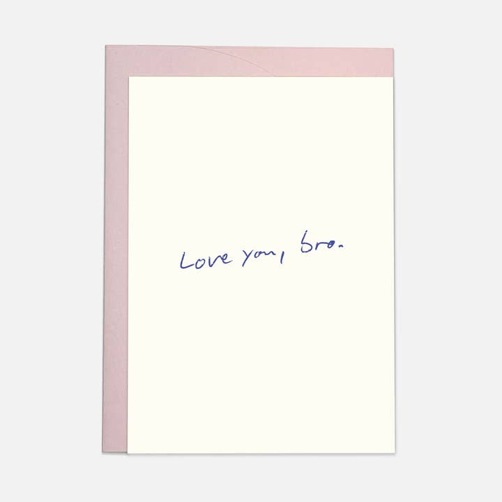 Love u bro - trending greeting card for wholesale by Kaart Blanche