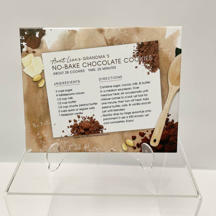 Azulejo cerámico decorativo para galletas de chocolate sin hornear de la tía para venta al por mayor de Aunt Lisa's Recipe Gifts