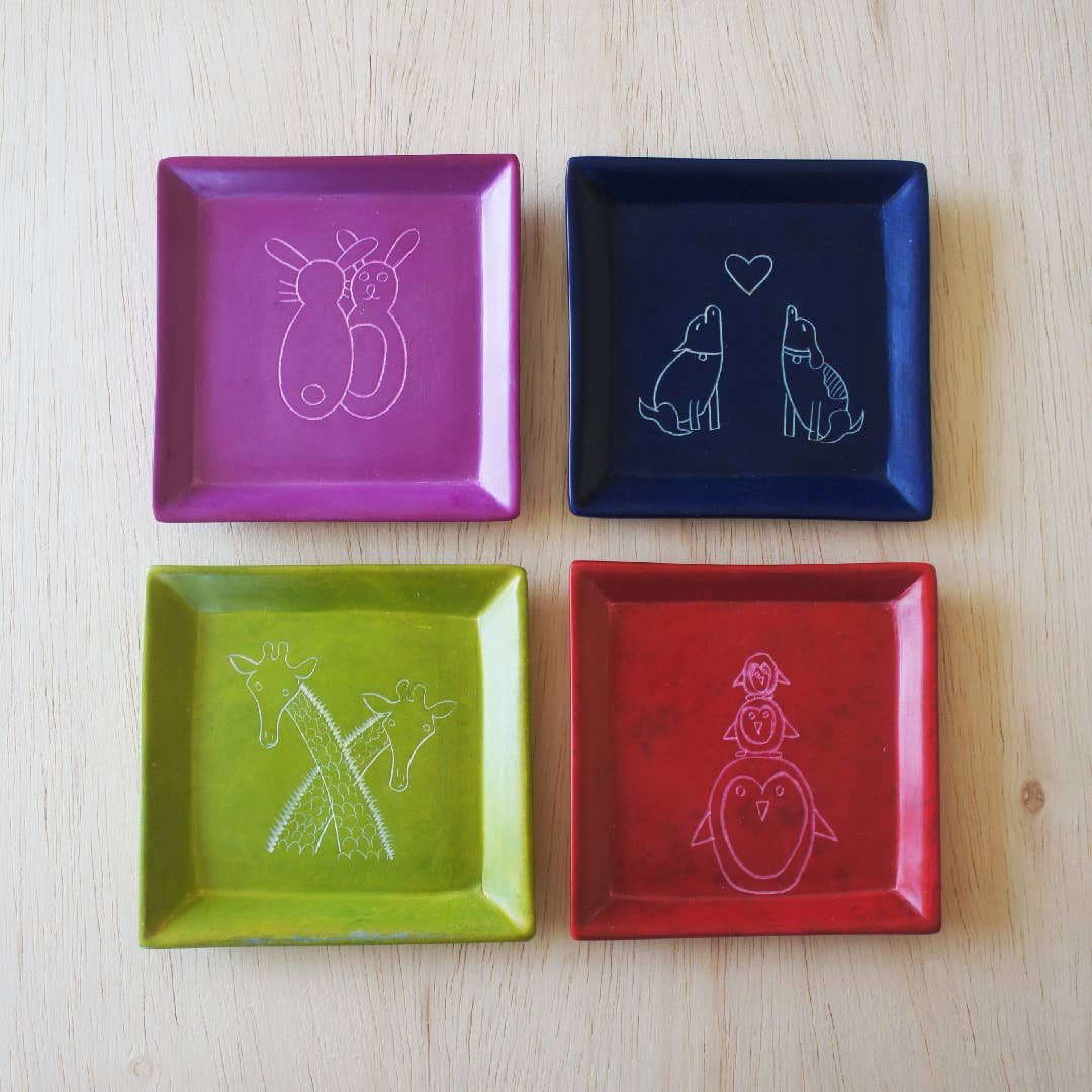 Venture Imports LLC – wholesale Jewellery dish – Square Animal Dish2