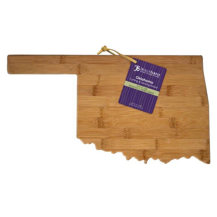 Totally Bamboo - Wholesale Cutting Board - Oklahoma State-Shaped Bamboo Serving & Cutting Board