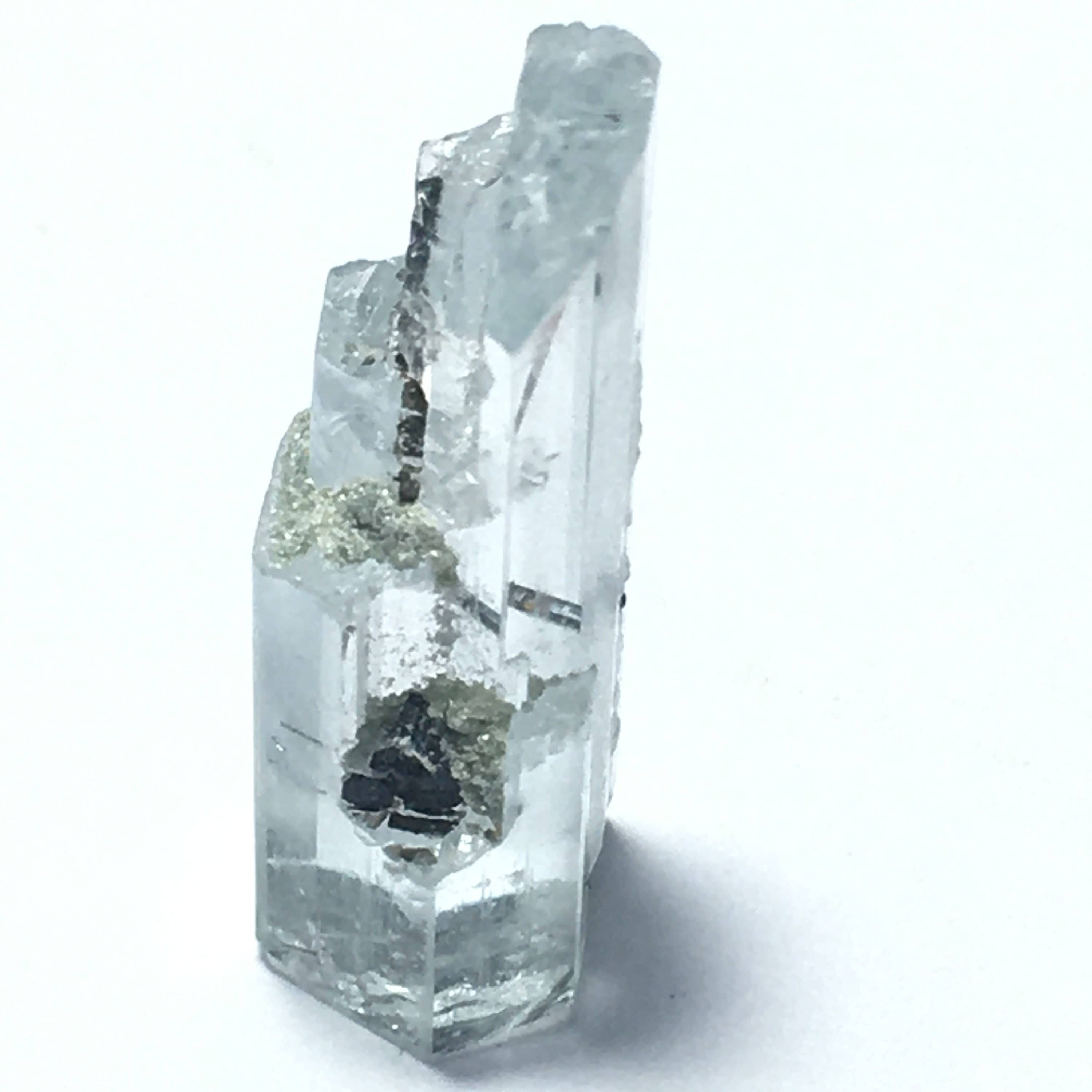Wildheart Crystals - Wholesale Spiritual Stone/Crystal - Terminated Gem Aquamarine with Black Tourmaline 7.2ct0