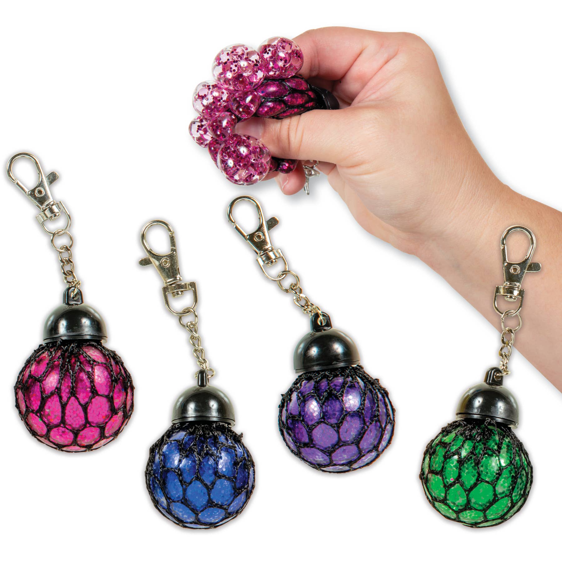 Geddes – wholesale Keychain – Women's – SPARKLE MESH BOBA KEY CHAIN 24/BOX2