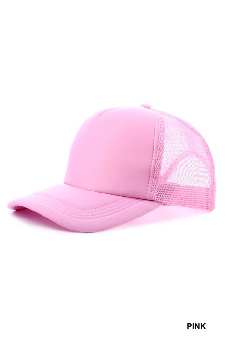 42POPS - Vente Casquette de camionneur – femme - Casquette trucker classique à filet arrière uni SI-2682711