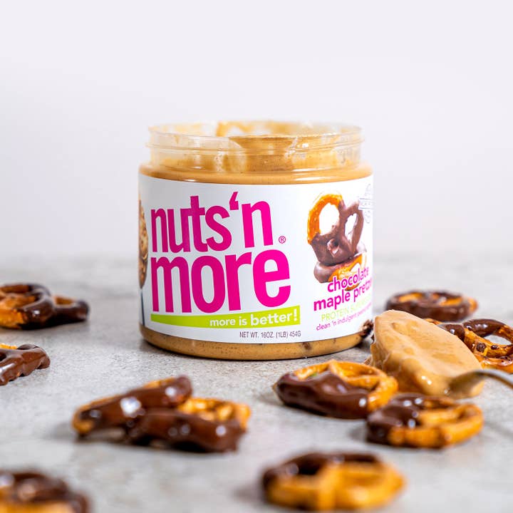 Nuts 'N More - Wholesale Nut Butter - Chocolate Maple Pretzel High Protein Peanut Butter Spread3