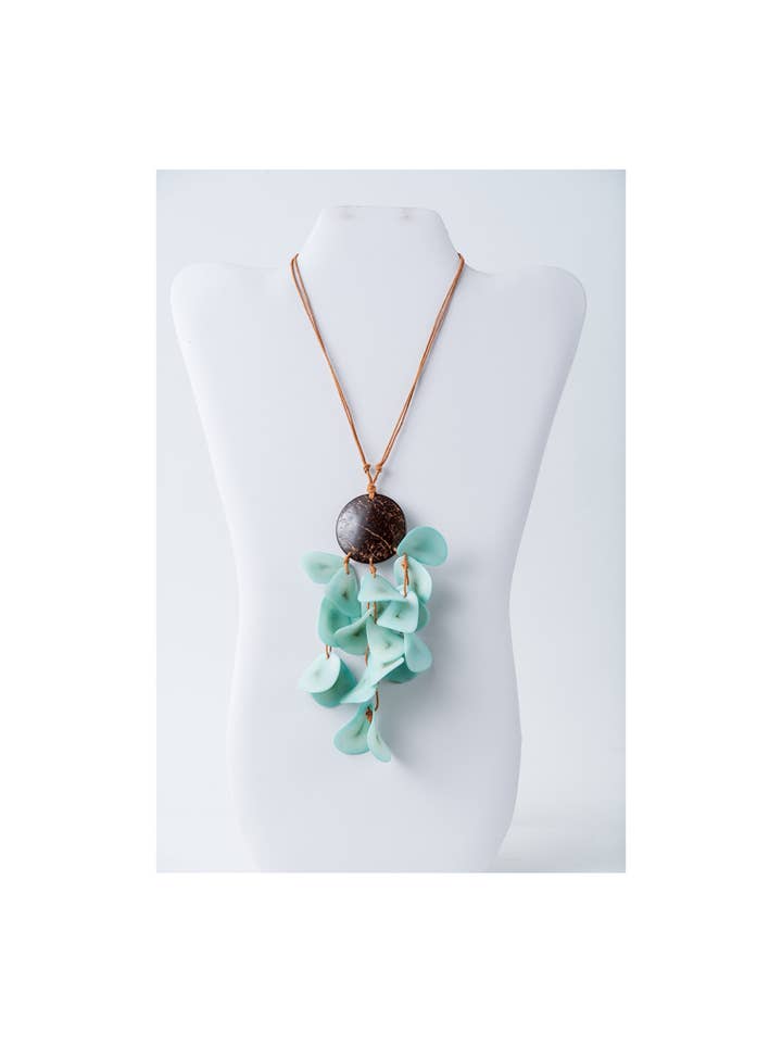 Sofia Statement Necklace – Bold Tagua Cascade for wholesale by TaguArtsy