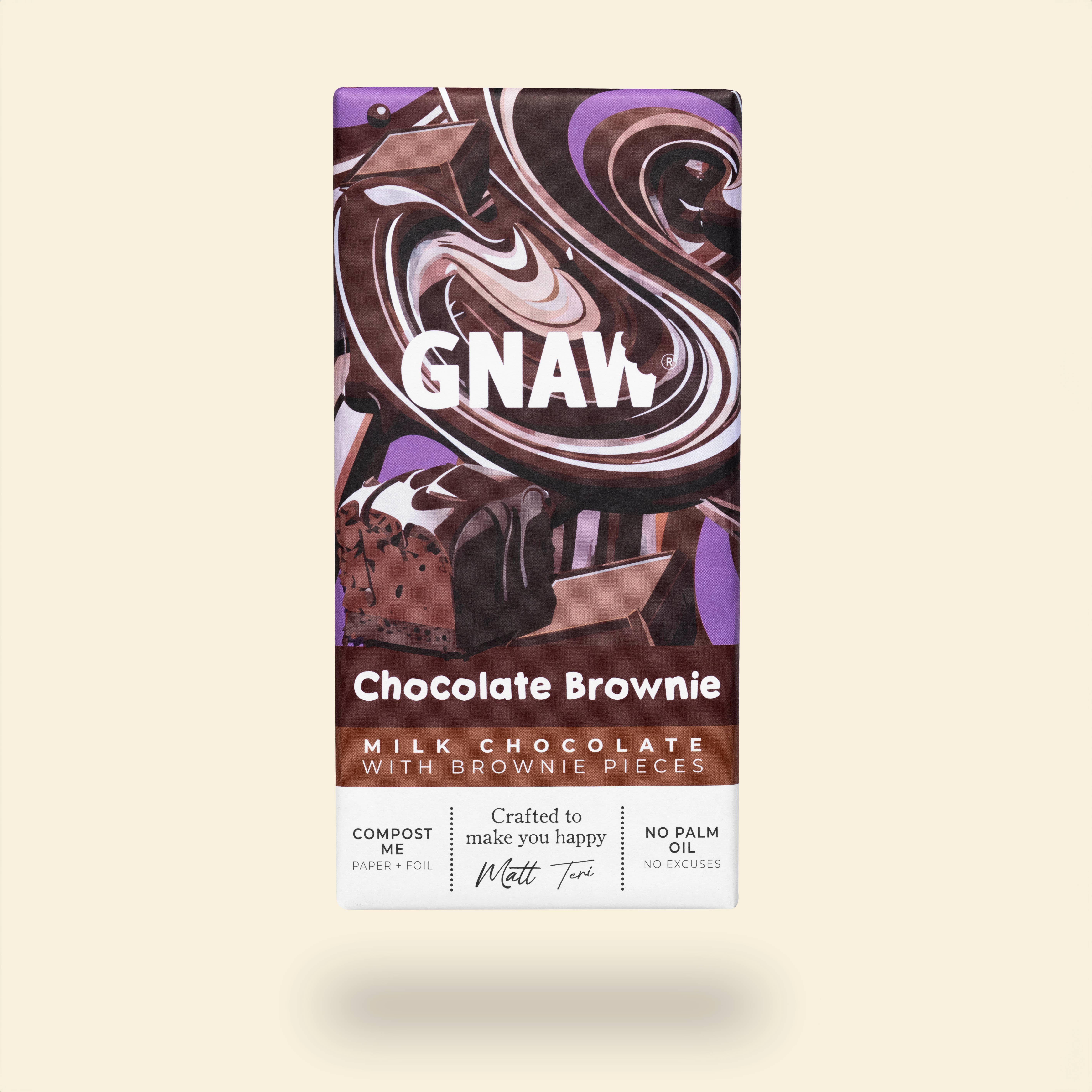GNAW Chocolate - Vente Barre chocolatée - Tablette de chocolat brownie au chocolat au lait3