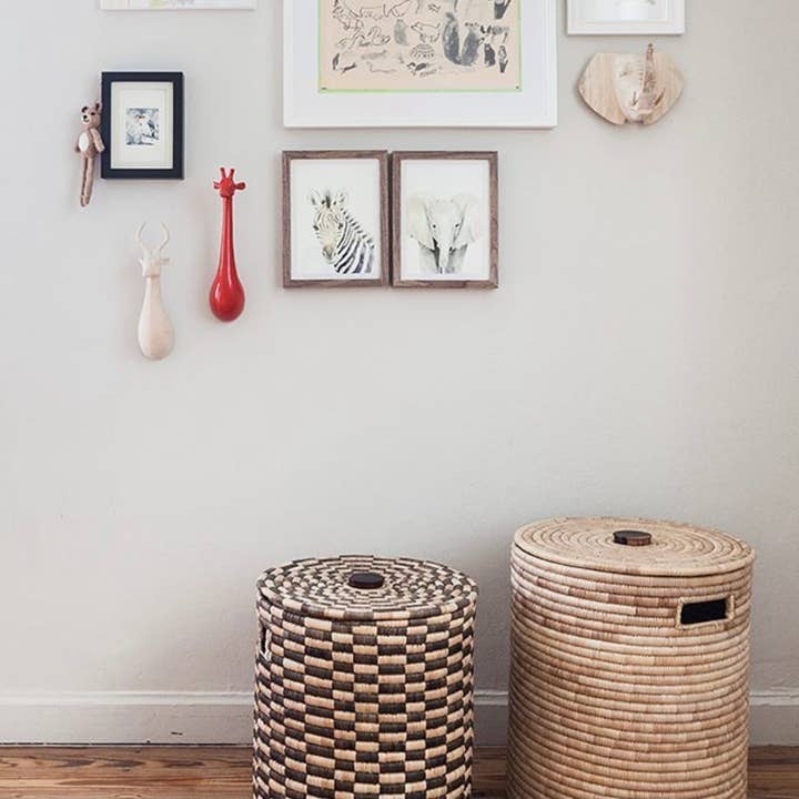 The African Home Goods - Wholesale Basket - Woven Storage Basket With Lid: Sunga Classic Storage Basket - Natural7