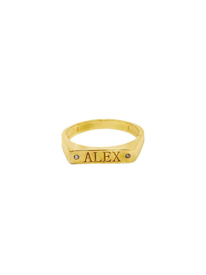 The Name Bar Ring for wholesale by Shop Alexandra Madison