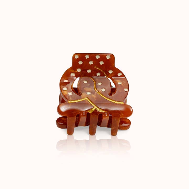 Haarklammer Breze braun klein for wholesale by by Vivi.