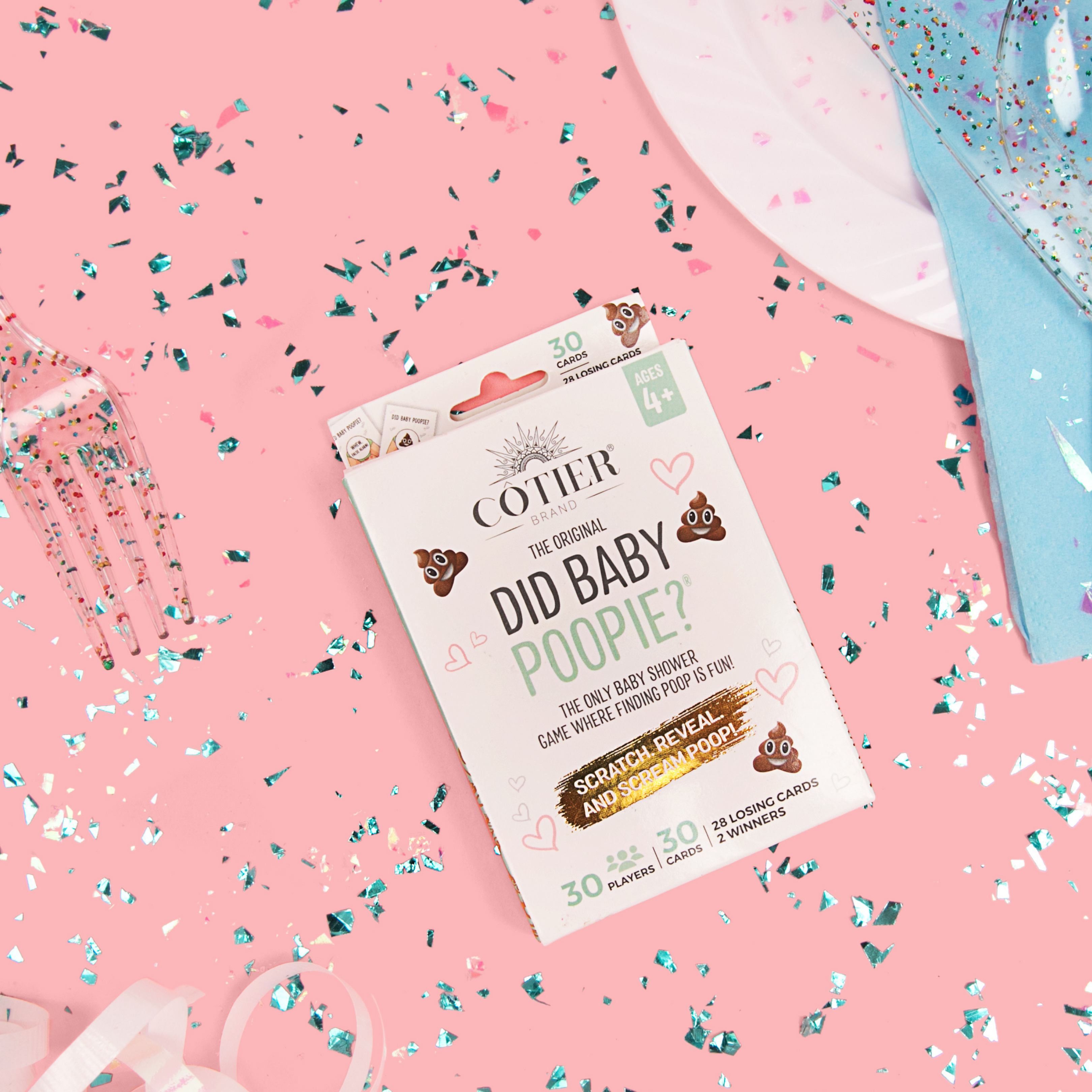 CÔTIER BRAND – wholesale Card game – Did Baby Poopie? - Scratch Off Emoji Card Baby Shower Game3