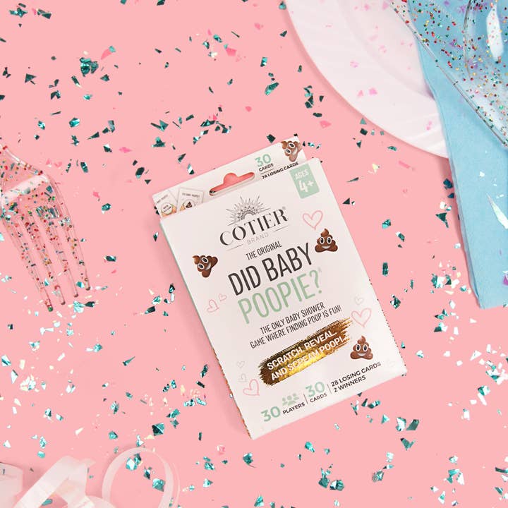 CÔTIER BRAND - Wholesale Card game - Did Baby Poopie? - Scratch Off Emoji Card Baby Shower Game3