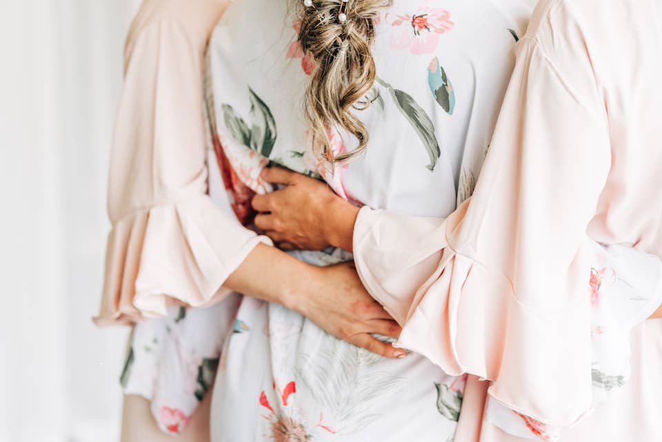 Mackleys - Wholesale Robe - Women's - PREORDER Floral Matte Satin Ruffle Robe6