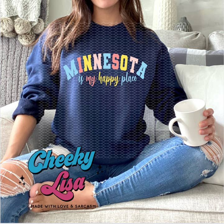 Minnesota is my happy place hoodie for wholesale by Cheeky Lisa
