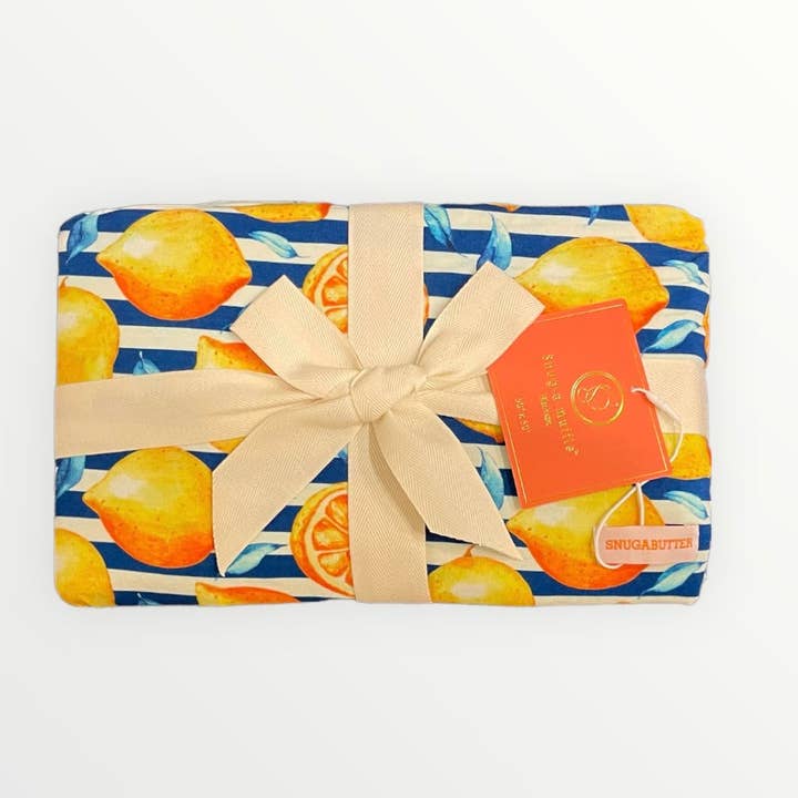 Snugabutter LLC - Vente Couverture de lit – enfant et bébé - PIPER JOY « Quand la vie te donne des citrons » Snug-a-Muffle ™️ Reve