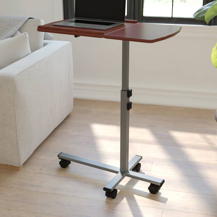 Angle and Height Adjustable Mobile Laptop Table for wholesale by Flash Furniture
