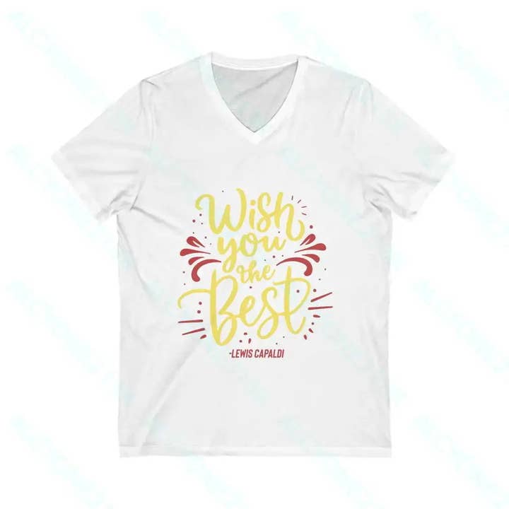 Lewis Capaldi Unisex Jersey Short Sleeve V-Neck Tee for wholesale by Alcyone213k