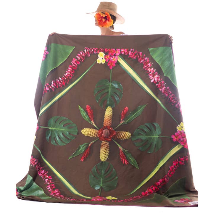 "Lei" With Me - Beach Blanket for wholesale by Lola Pilar Hawaii