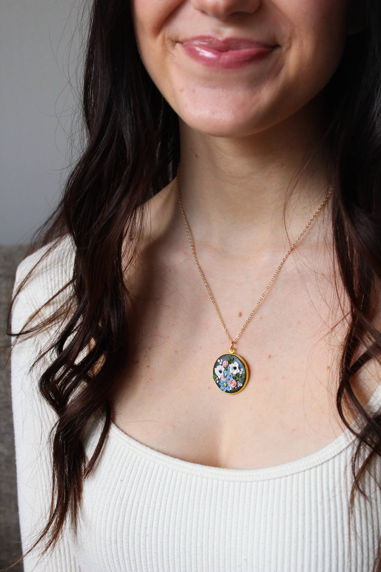 The Watermark Design - Wholesale Pendant/Charm Necklace - Wildflower Bouquet Necklace3