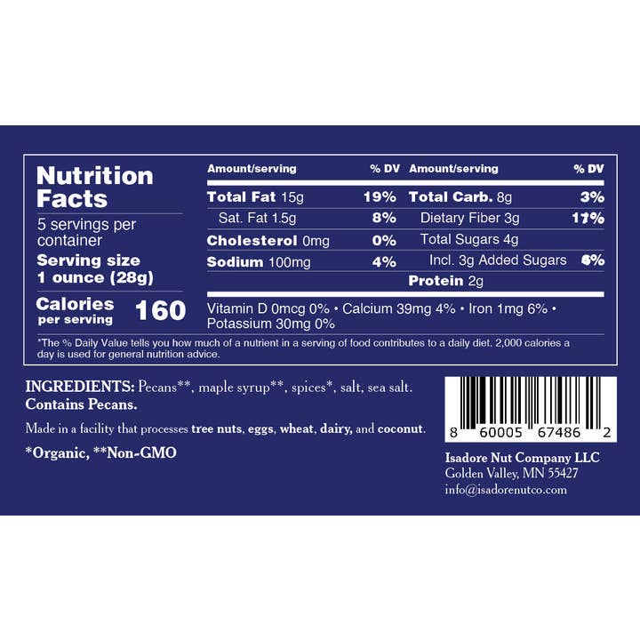 Isadore Nut Company - Wholesale Nuts - Chai Spice Pecans: Premium Roasted- 5 oz- Non-GMO6