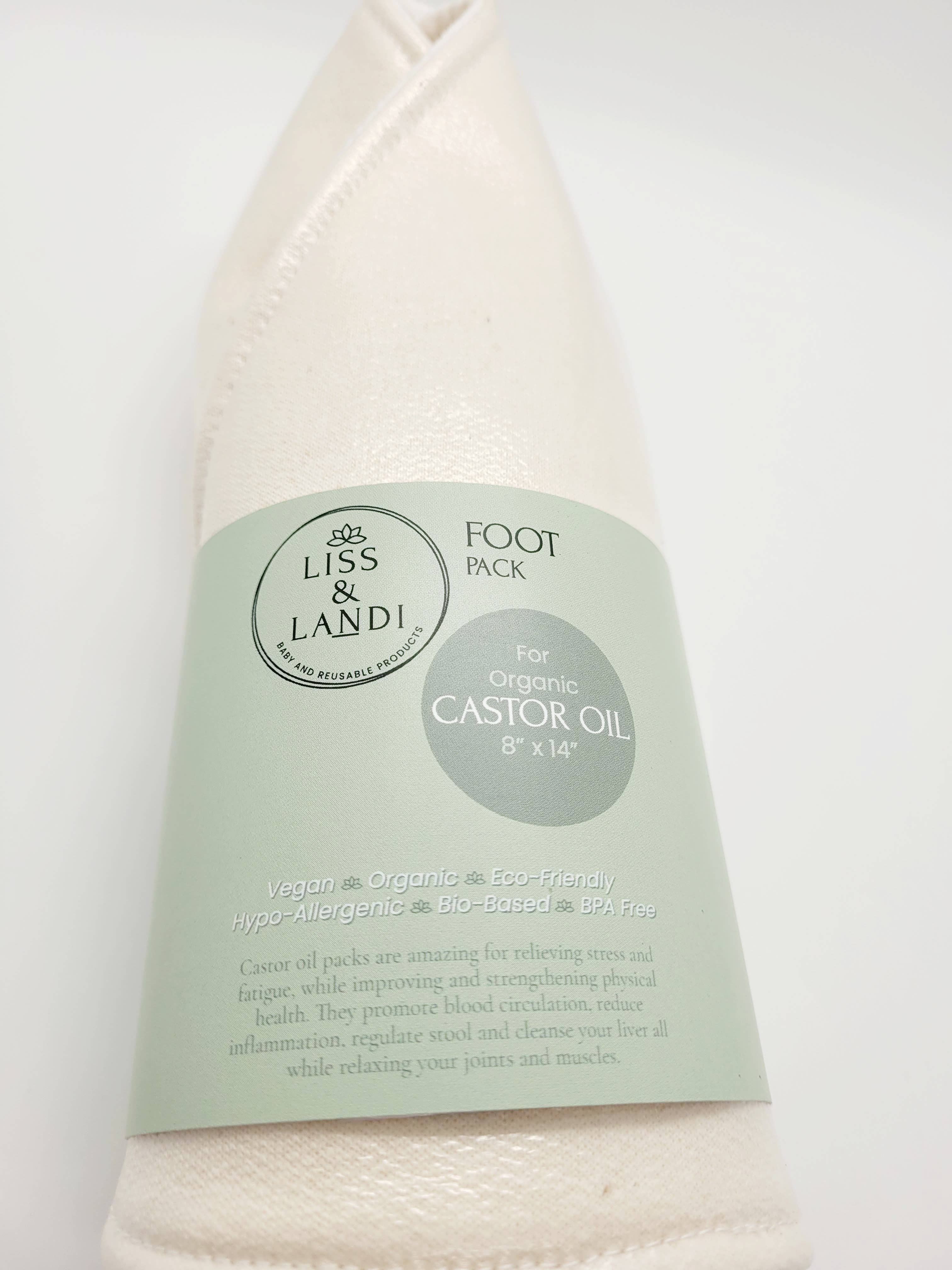 LISS & LANDI - Wholesale Cotton Pad - Pack for Organic Castor Oil - Foot Pack9