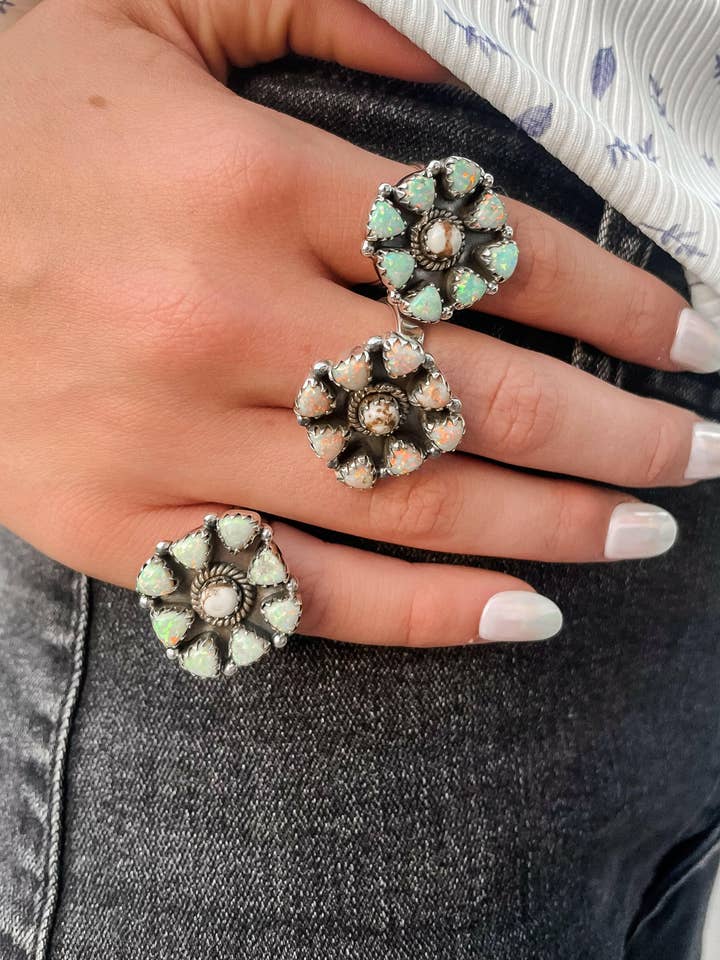 Opal & Wildhorse Stone Ring for wholesale by Krush Kandy