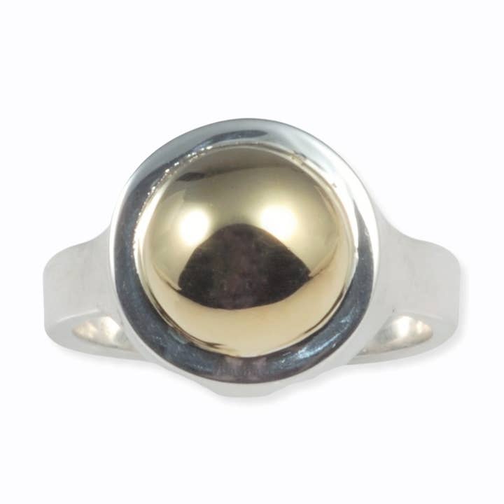 RING S/S & BRASS DOME for wholesale by Mountain Creek Jewellery