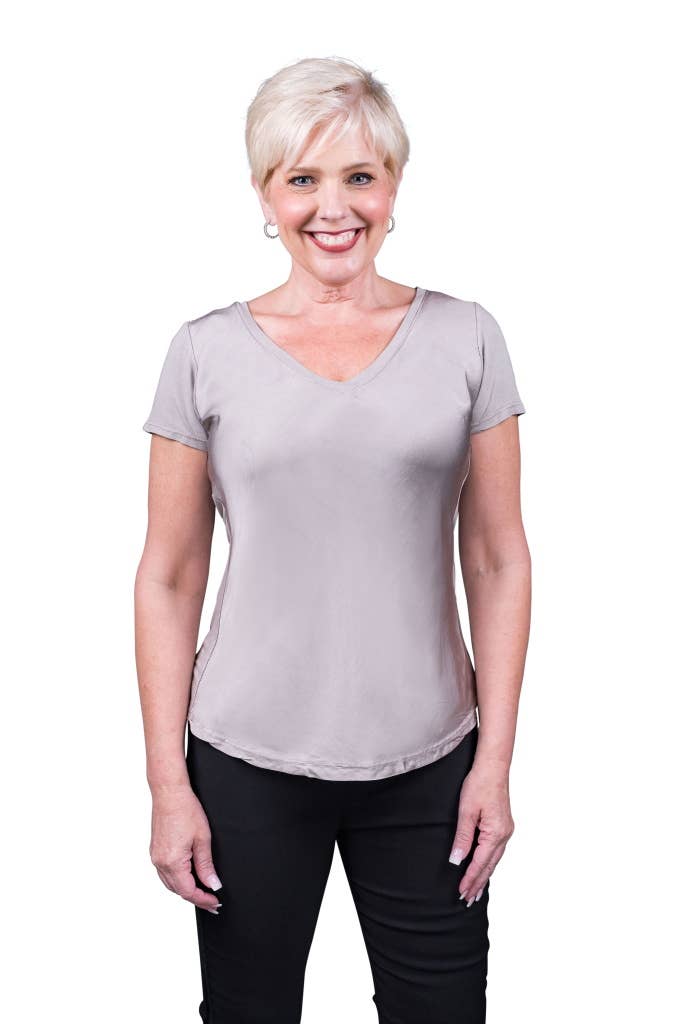 TINA Stephens Italy/Tees By Tina - Wholesale T-Shirt - Women's - Brea Viscose Sheen Top (BSS180)2