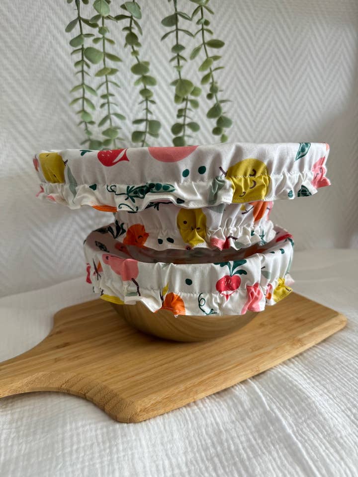 Set of 3 bowl covers (sizes S, M and L) for wholesale by Les Fils à Lalie