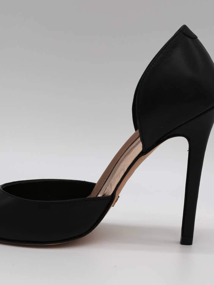 Ana Carla Zwarte Stiletto met open zijkanten. voor wholesale door Blondish