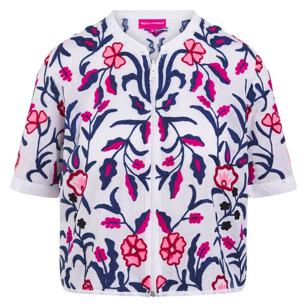 Forudbestil Broderet Crop Zip Jakke for engroshandel hos Rebecca Thompson