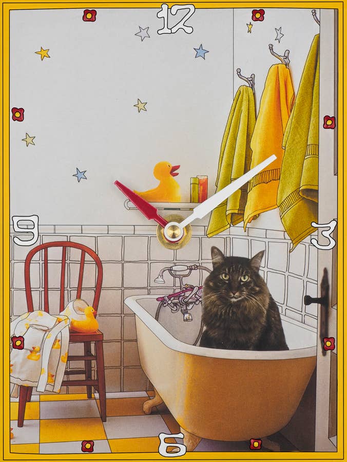 Mijn Einstein #2 collageklok op maat voor wholesale door Lea Alboher