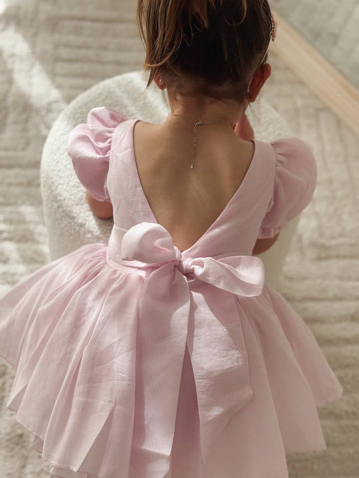 A Little Lacey - Wholesale Dress – Kids - Arabella Girls Pink Dress2