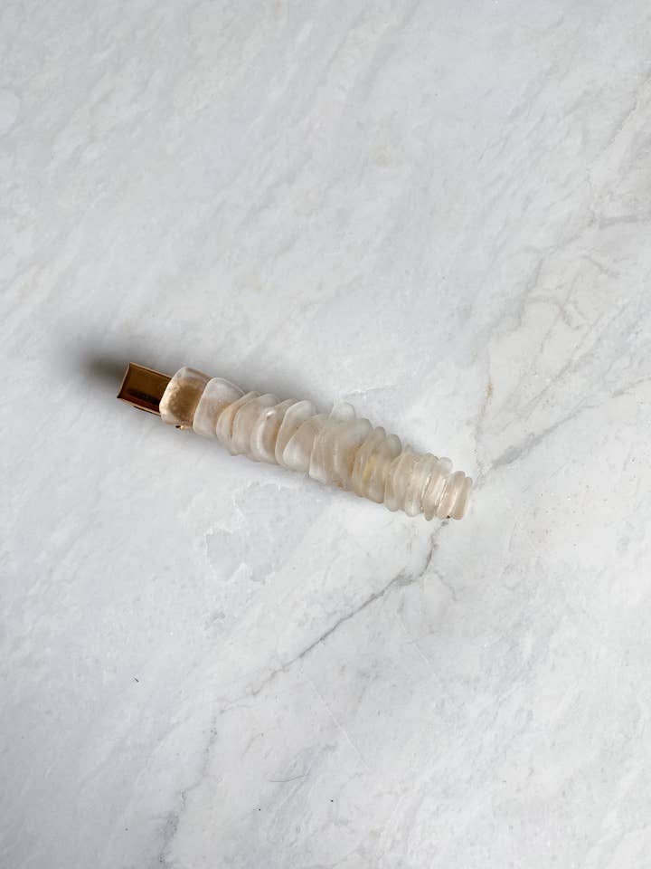 Gold Sea Glass Hair Clip • Coastal Barrette Mermaidcore for wholesale by Salt & Pine