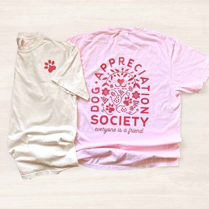 Dog Appreciation Society Graphic T-Shirt for wholesale by Poppy & Lou
