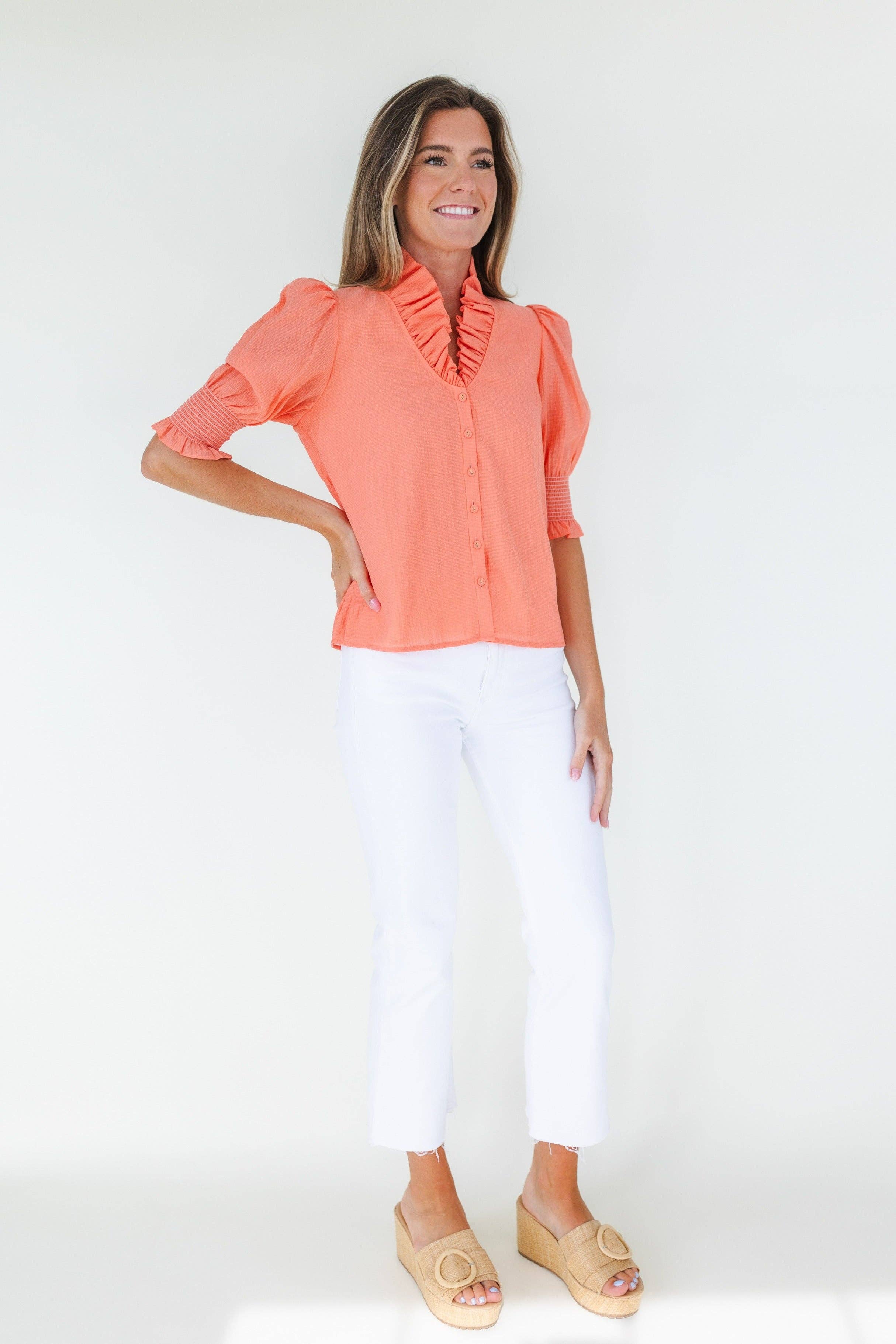 Mary George - Wholesale Button Down Shirt - Women's - Harper Top5