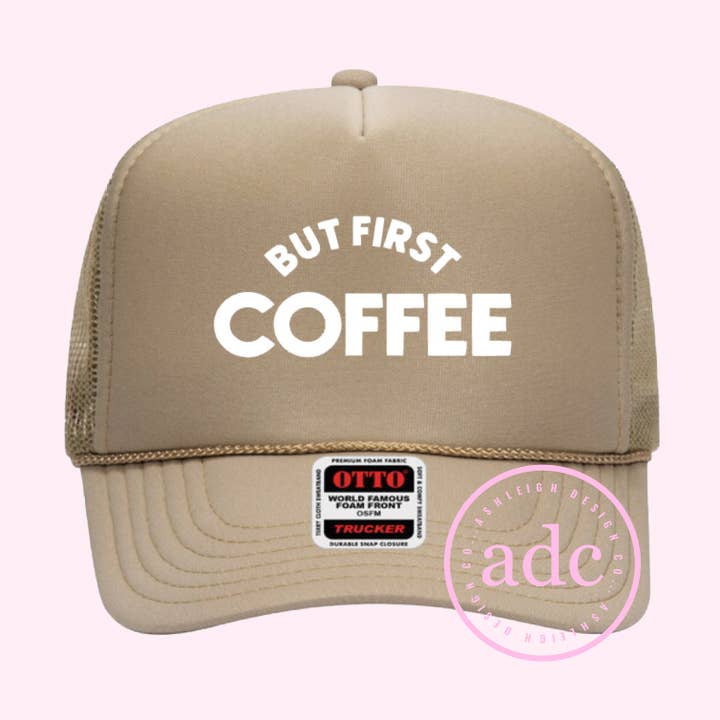 MAAR EERST KOFFIE Truckerpet voor wholesale door AshleighDesignCo