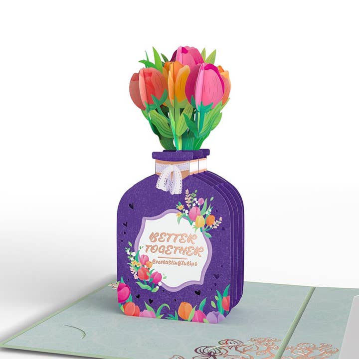 Lovepop Cards - Wholesale Love Card - Better Together 5''x7'' Card with Mini Bouquet, Flower