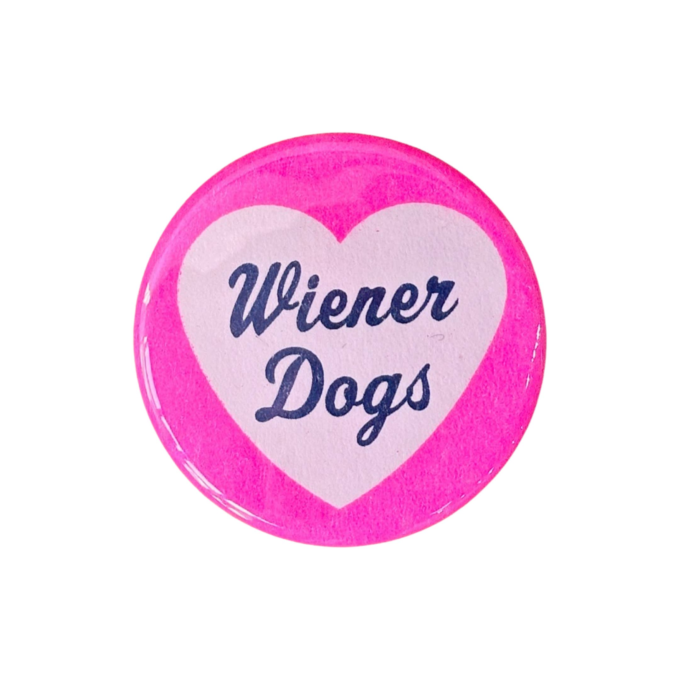 World Famous Original - Wholesale Lapel Pin/Button - I Love Wiener Dogs Button
