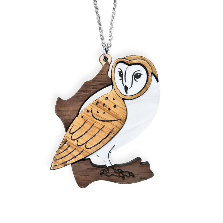 Barn Owl Necklace for wholesale by Lynsey Luu