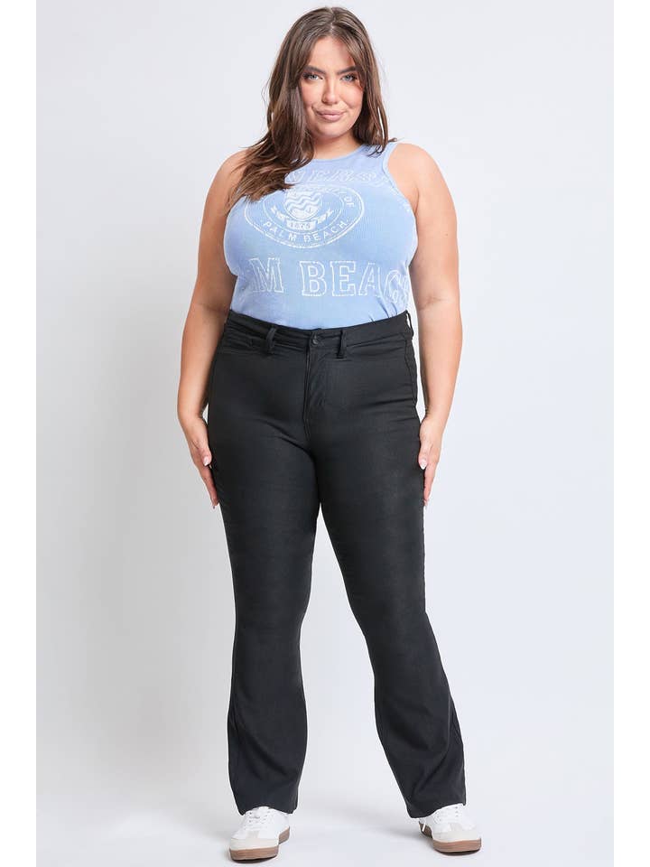 YMI - Wholesale Pants - Women's - Plus Size Hyperstretch Flare Pants-EP42931R15